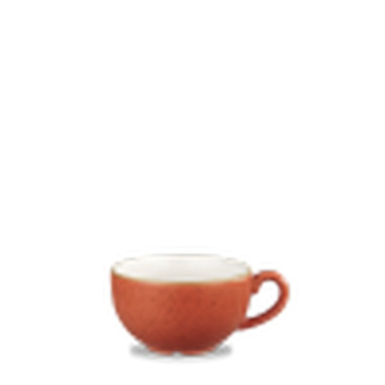 CHURCHILL SUPER VITRIFIED STONECAST SPICED ORANGE CAPPUCCINO CUP 12OZ