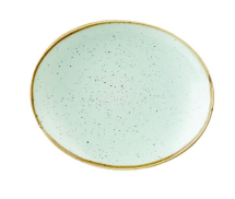 CHURCHILL SUPER VITRIFIED STONECAST DUCK EGG BLUE OVAL PLATE 7.6X6.3inch
