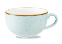 CHURCHILL SUPER VITRIFIED STONECAST DUCK EGG BLUE CAPPUCCINO CUP 12OZ