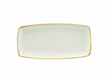 CHURCHILL SUPER VITRIFIED STONECAST BARLEY WHITE OBLONG PLATE 11.6X5.5Inch