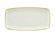 CHURCHILL SUPER VITRIFIED STONECAST BARLEY WHITE OBLONG PLATE 13.6X7.3inch