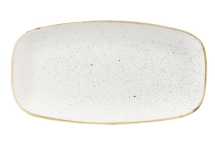 CHURCHILL SUPER VITRIFIED STONECAST BARLEY WHITE CHEF'S OBLONG PLATE 14X7.4inch