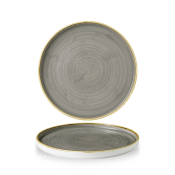 CHURCHILL SUPER VITRIFIED STONECAST PEPPERCORN GREY WALLED PLATE 8.3Inch