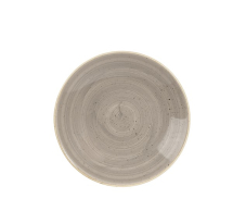 CHURCHILL SUPER VITRIFIED STONECAST PEPPERCORN GREY DEEP COUPE PLATE 8.9inch