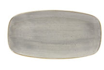 CHURCHILL SUPER VITRIFIED STONECAST PEPPERCORN GREY CHEF'S OBLONG PLATE 14X7.4inch