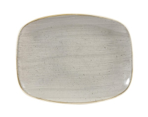 CHURCHILL SUPER VITRIFIED STONECAST PEPPERCORN GREY CHEF'S OBLONG PLATE 10.3X8inch