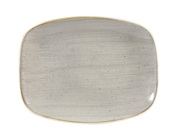 CHURCHILL SUPER VITRIFIED STONECAST PEPPERCORN GREY CHEF'S OBLONG PLATE 10.3X8Inch