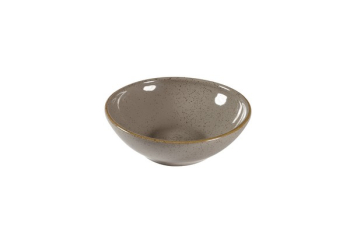 CHURCHILL SUPER VITRIFIED STONECAST PEPPERCORN GREY SHALLOW BOWL 9OZ