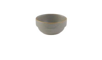 CHURCHILL SUPER VITRIFIED STONECAST PEPPERCORN GREY STACKING BOWL 12.6OZ