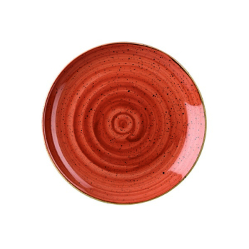 CHURCHILL SUPER VITRIFIED STONECAST SPICED ORANGE COUPE PLATE 10.2Inch