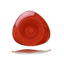 CHURCHILL SUPER VITRIFIED STONECAST SPICED ORANGE TRIANGULAR PLATE 10.4inch