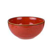 CHURCHILL SUPER VITRIFIED STONECAST SPICED ORANGE SOUP BOWL 16.5OZ