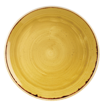 CHURCHILL SUPER VITRIFIED STONECAST MUSTARD SEED COUPE PLATE 12.8Inch