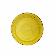 CHURCHILL SUPER VITRIFIED STONECAST MUSTARD SEED COUPE PLATE 8.5inch