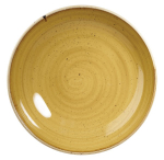CHURCHILL SUPER VITRIFIED STONECAST MUSTARD SEED COUPE PLATE 6.5"