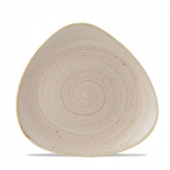 CHURCHILL SUPER VITRIFIED STONECAST NUTMEG CREAM TRIANGULAR PLATE 9Inch