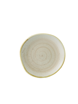 CHURCHILL SUPER VITRIFIED STONECAST ORGANIC NUTMEG CREAM PLATE 7.3Inch