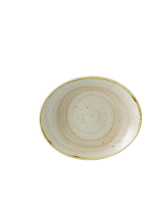 CHURCHILL SUPER VITRIFIED STONECAST NUTMEG CREAM OVAL PLATE 7.6X6.3inch