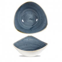 CHURCHILL SUPER VITRIFIED STONECAST BLUEBERRY TRIANGULAR BOWL 21.1OZ