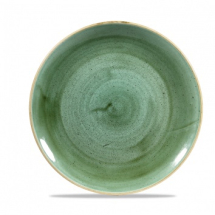 CHURCHILL SUPER VITRIFIED STONECAST SAMPHIRE GREEN COUPE PLATE 10.2inch