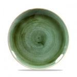 CHURCHILL SUPER VITRIFIED STONECAST SAMPHIRE GREEN COUPE PLATE 8.5"