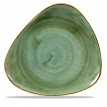 CHURCHILL SUPER VITRIFIED STONECAST SAMPHIRE GREEN TRIANGULAR PLATE 12.2inch