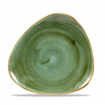 CHURCHILL SUPER VITRIFIED STONECAST SAMPHIRE GREEN TRIANGULAR PLATE 7.6inch