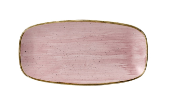 CHURCHILL SUPER VITRIFIED STONECAST PETAL PINK OBLONG PLATE 11.7X6Inch