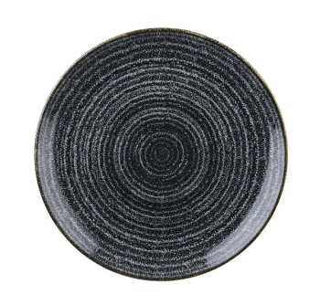 CHURCHILL SUPER VITRIFIED STUDIO PRINTS CHARCOAL BLACK COUPE PLATE 10.2Inch