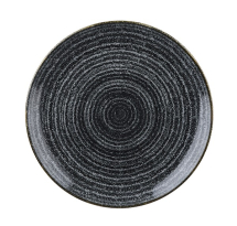 CHURCHILL SUPER VITRIFIED STUDIO PRINTS CHARCOAL BLACK COUPE PLATE 8.5inch