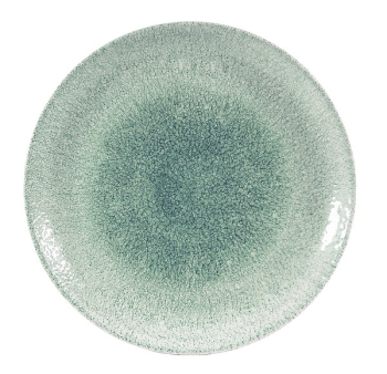 CHURCHILL SUPER VITRIFIED STUDIO PRINTS RAKU JADE GREEN COUPE PLATE 11.3Inch