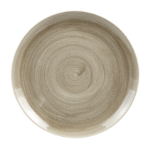 CHURCHILL SUPER VITRIFIED STONECAST PATINA ANTIQUE TAUPE COUPE PLATE 11.3inch