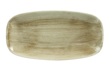 CHURCHILL SUPER VITRIFIED STONECAST PATINA ANTIQUE TAUPE OBLONG PLATE 11.3X6inch
