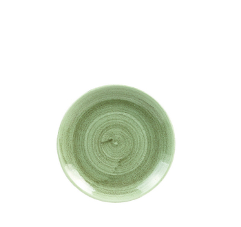 CHURCHILL SUPER VITRIFIED STONECAST PATINA BURNISHED GREEN COUPE PLATE 6.5Inch