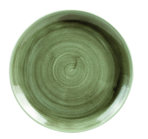 CHURCHILL SUPER VITRIFIED STONECAST PATINA BURNISHED GREEN COUPE PLATE 10.2inch