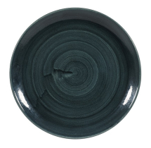 CHURCHILL SUPER VITRIFIED STONECAST PATINA RUSTIC TEAL COUPE PLATE 11.3inch