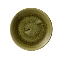 CHURCHILL SUPER VITRIFIED STONECAST PLUME OLIVE COUPE PLATE 11.3inch