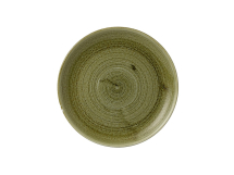 CHURCHILL SUPER VITRIFIED STONECAST PLUME OLIVE COUPE PLATE 10.2inch