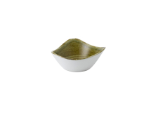 CHURCHILL SUPER VITRIFIED STONECAST PLUME OLIVE TRIANGULAR BOWL 9OZ