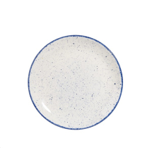 CHURCHILL SUPER VITRIFIED STONECAST HINTS INDIGO BLUE COUPE PLATE 8.5inch