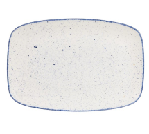 CHURCHILL SUPER VITRIFIED STONECAST HINTS INDIGO BLUE OBLONG PLATTER 13.5X9.2inch