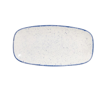 CHURCHILL SUPER VITRIFIED STONECAST HINTS BLUE OBLONG PLATE 11.7X6inch