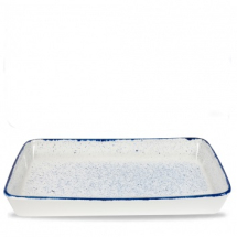 CHURCHILL SUPER VITRIFIED STONECAST HINTS INDIGO BLUE BAKING DISH 211.2OZ