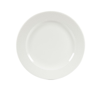 CHURCHILL SUPER VITRIFIED ISLA WHITE FOOTED PLATE 10.3Inch