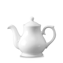 CHURCHILL SUPER VITRIFIED WHITE SANDRINGHAM LARGE TEAPOT 30OZ