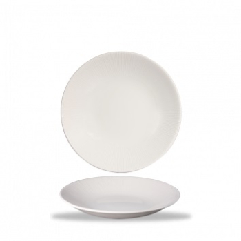 CHURCHILL SUPER VITRIFIED BAMBOO WHITE COUPE PLATE 8.9Inch