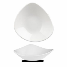 CHURCHILL SUPER VITRIFIED LOTUS WHITE TRIANGULAR BOWL 9.2OZ