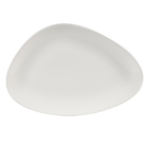 CHURCHILL SUPER VITRIFIED LOTUS WHITE TRIANGULAR PLATE 12X8inch