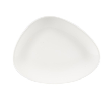 CHURCHILL SUPER VITRIFIED LOTUS WHITE TRIANGULAR PLATE 10.4X8inch