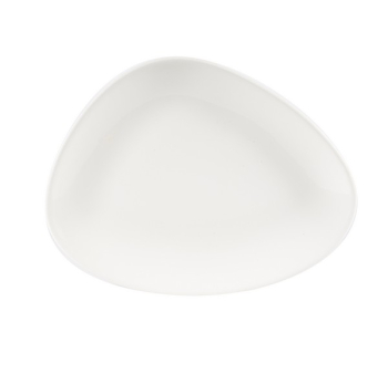 CHURCHILL SUPER VITRIFIED LOTUS WHITE TRIANGULAR PLATE 10.4X8Inch